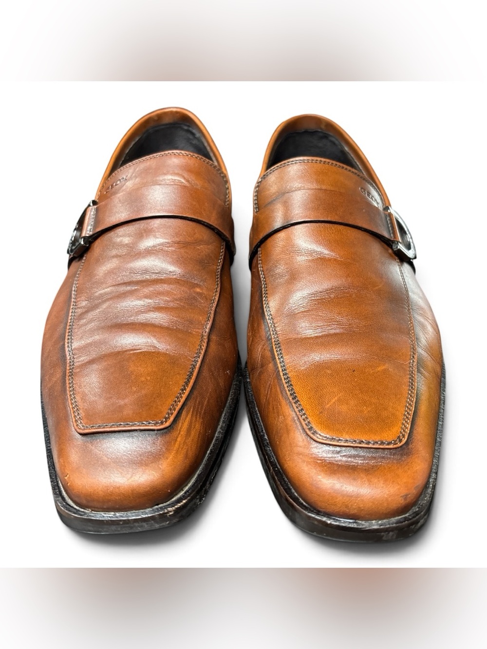 GeoX Monet Leather Slip On Loafers/Dress Shoes, Brown, Men’s Size US 11, EU 44 - Picture 4 of 9